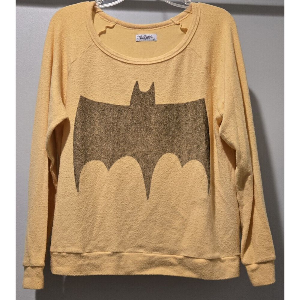 Lauren Moshi Beverly Hills Batman Graphic Sweatshirt Crewneck Pullover Top Small